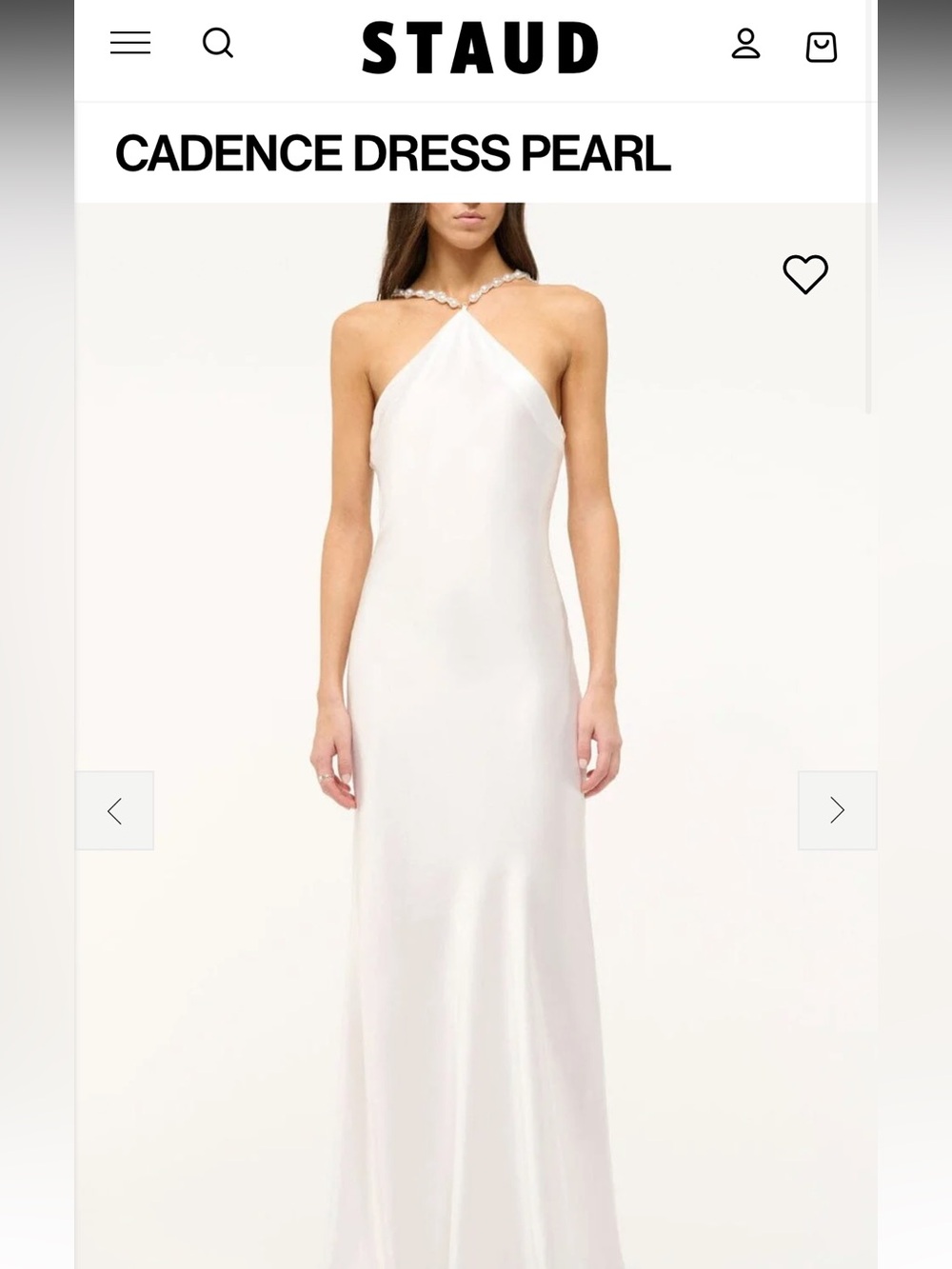NWT STAUD Cadence Dress in Pearl